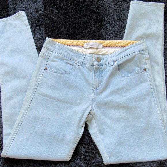 Women's Stella Mccartney Jeans Light Blue Straight Leg SZ 27,made in Italy - Picture 6 of 9
